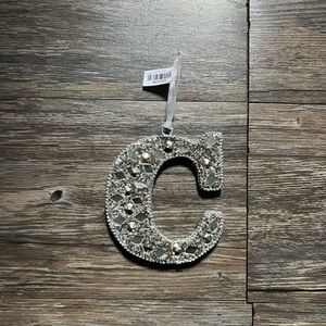 NEVER USED: Pier 1 “C” Rhinestone Ornament